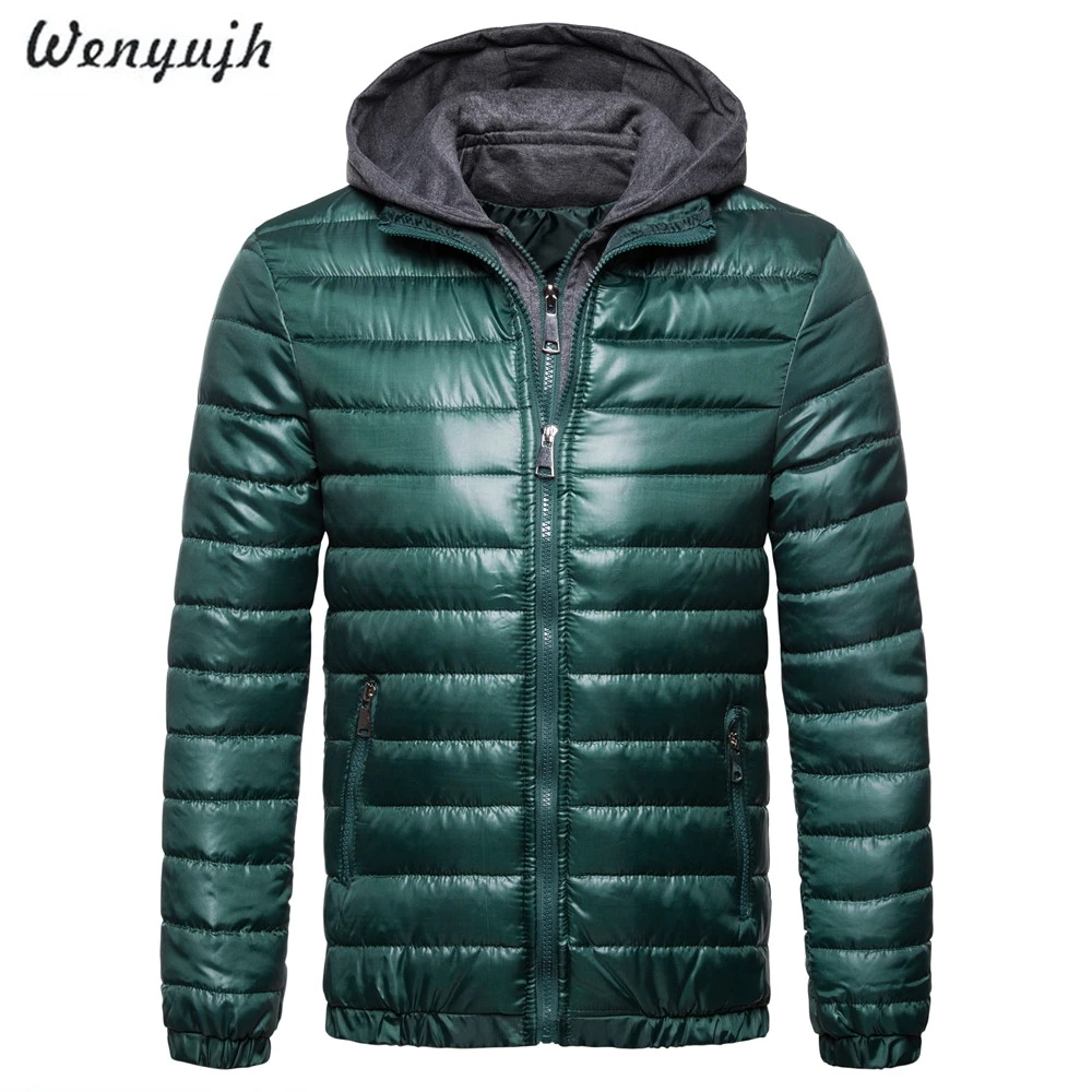 WENYUJH новая верхняя одежда зимняя куртка мужская Ультралегкая хлопковая легкая верхняя одежда модные классические мужские пальто размера плюс