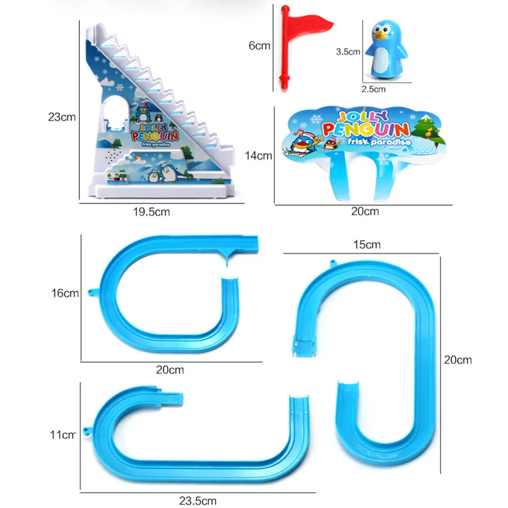 

Children Toys Penguin Climb Stairs Track Toys Classic Electric Music Cartoon Track Toys Funny Birthday Gift Toys For Children