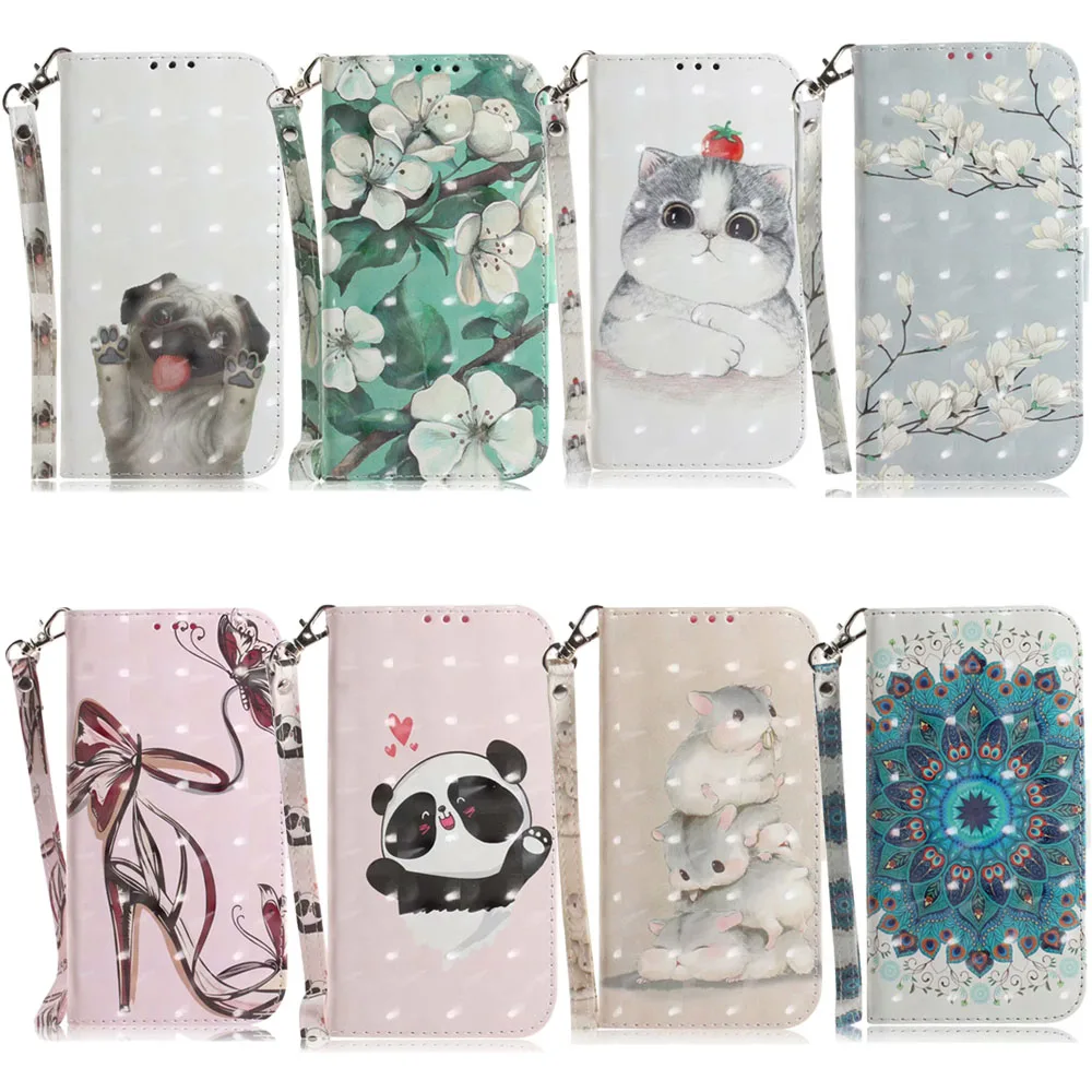 Кожаный чехол-бумажник с объемными цветами для Nokia 3 1 5 6 7 8 X5 X6 X7 чехол Plus 2 4