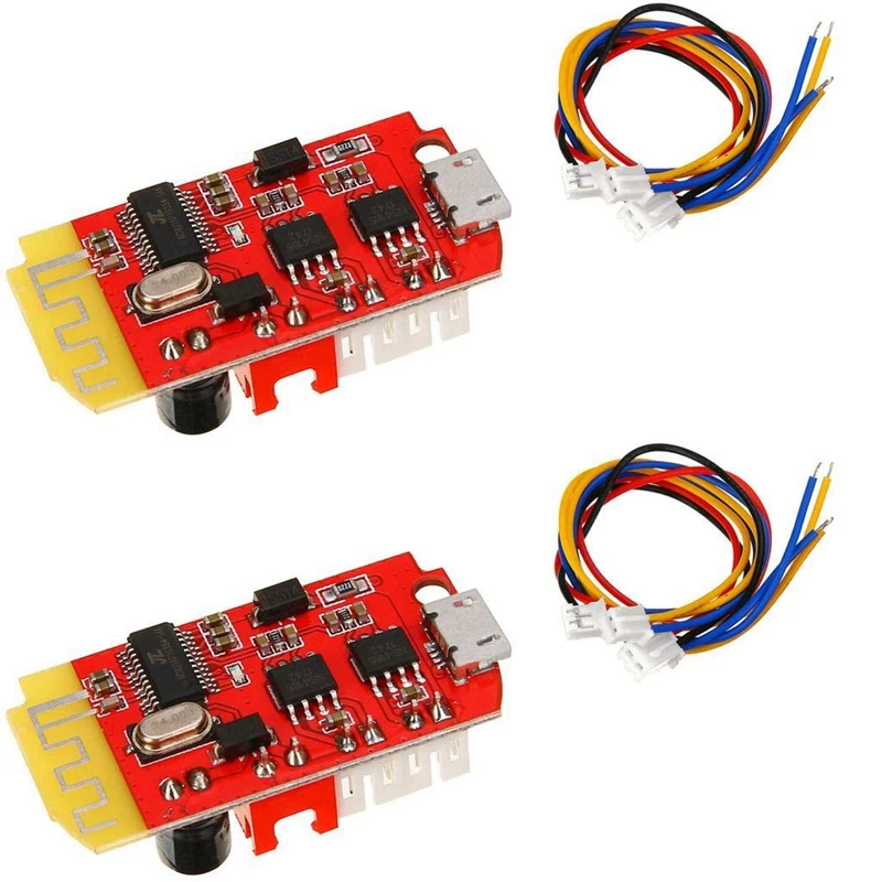 

2Pcs Power Amplifier Board CT14 Micro- 4.2 Stereo Bluetooth Receiver Board Module 5W+5W for DIY Sound Box Speaker