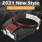 10X повязка очки увеличительное стекло регулируемый размер светодиодная Лупа очки для чтения Оптическая лупа с подсветкой