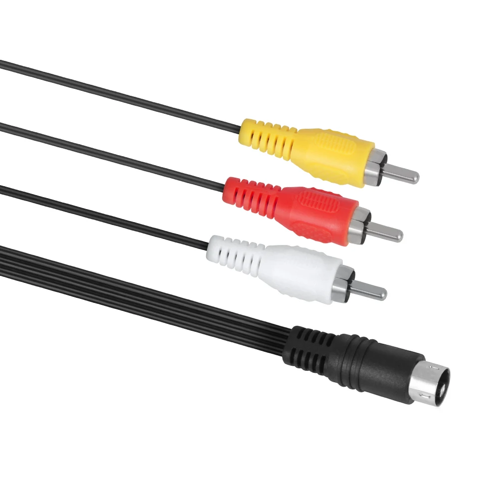 3RCA 9 контактный аудио видео AV кабель 1 8 м запасной RCA 180 см для Sega Genesis 2 или 3| |