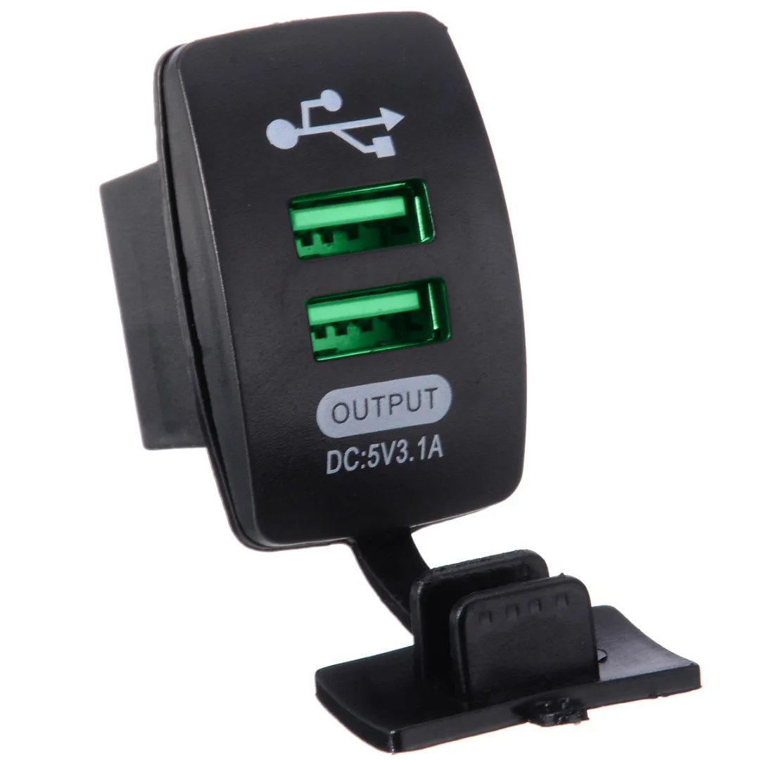 Универсальный светодиодный двойной порт 2 USB 3.1A автомобильное зарядное
