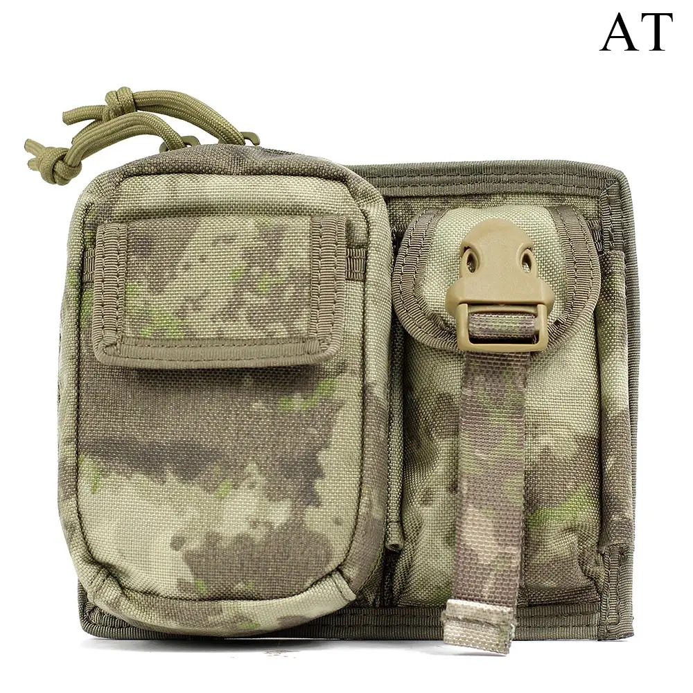 SINAIRSOFT Тактический Molle Чехол поясная сумка водонепроницаемый нейлон многофункциональная повседневная мужская маленькая сумка Мобильный чехол для телефона охотничья сумка - Цвет: AT