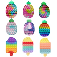 push system bubble pineapple rainbow color fidget toys autism special needs sensory anti stress relief toy kids toys