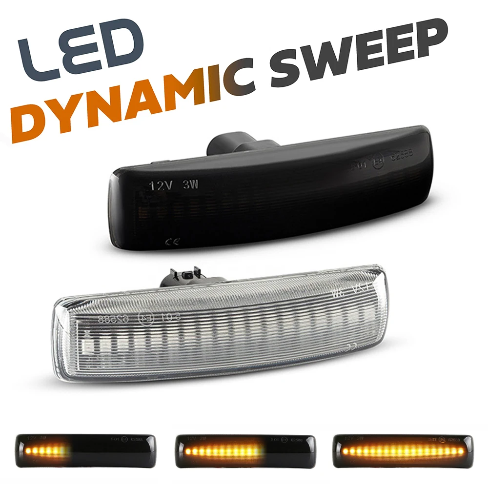 2 шт. светодиодный поворотник динамический сбоку Габаритные фары ретранслятор