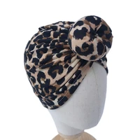 2021 Leopard Headband Baby Hair Accessories Flower India Hat Bandeau Bebe Fille Baby Girl Headbands Baby Round Top Turban Bows