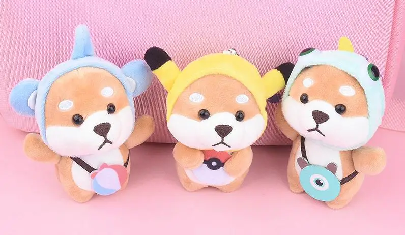 Милый 13 см Акита Шиба ину плюшевая кукла игрушка брелок для животных мини