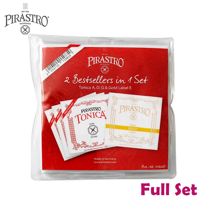 Пирастро тоника/Золотая этикетка 412027 4/4 набор струн для скрипки средний Калибр с