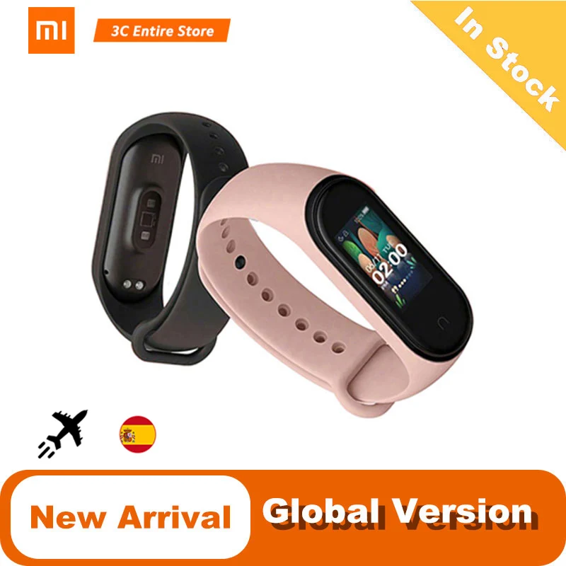 Оригинальный фитнес браслет Xiaomi Mi Band 4 Bluetooth 5 0 цветной сенсорный экран AMOLED музыка