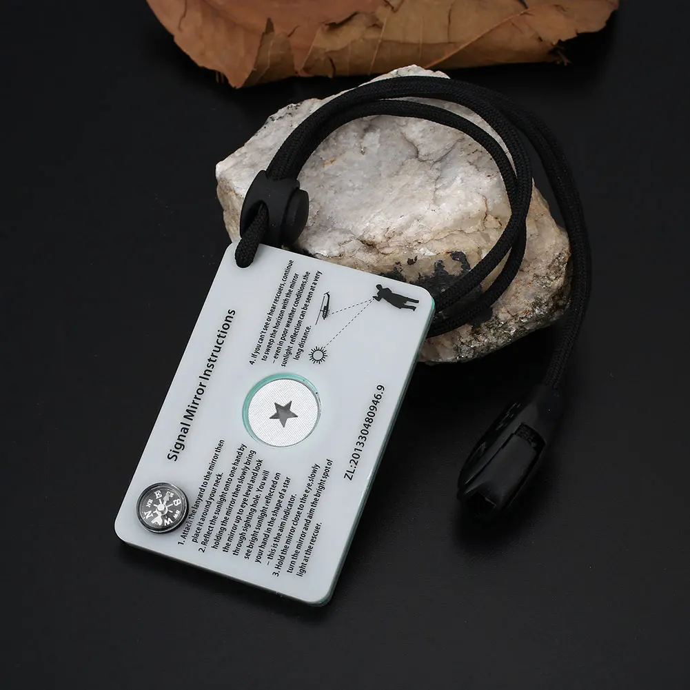 Военные зеркала сигнальное стекло зеркало со свистком/компасом/шнурком