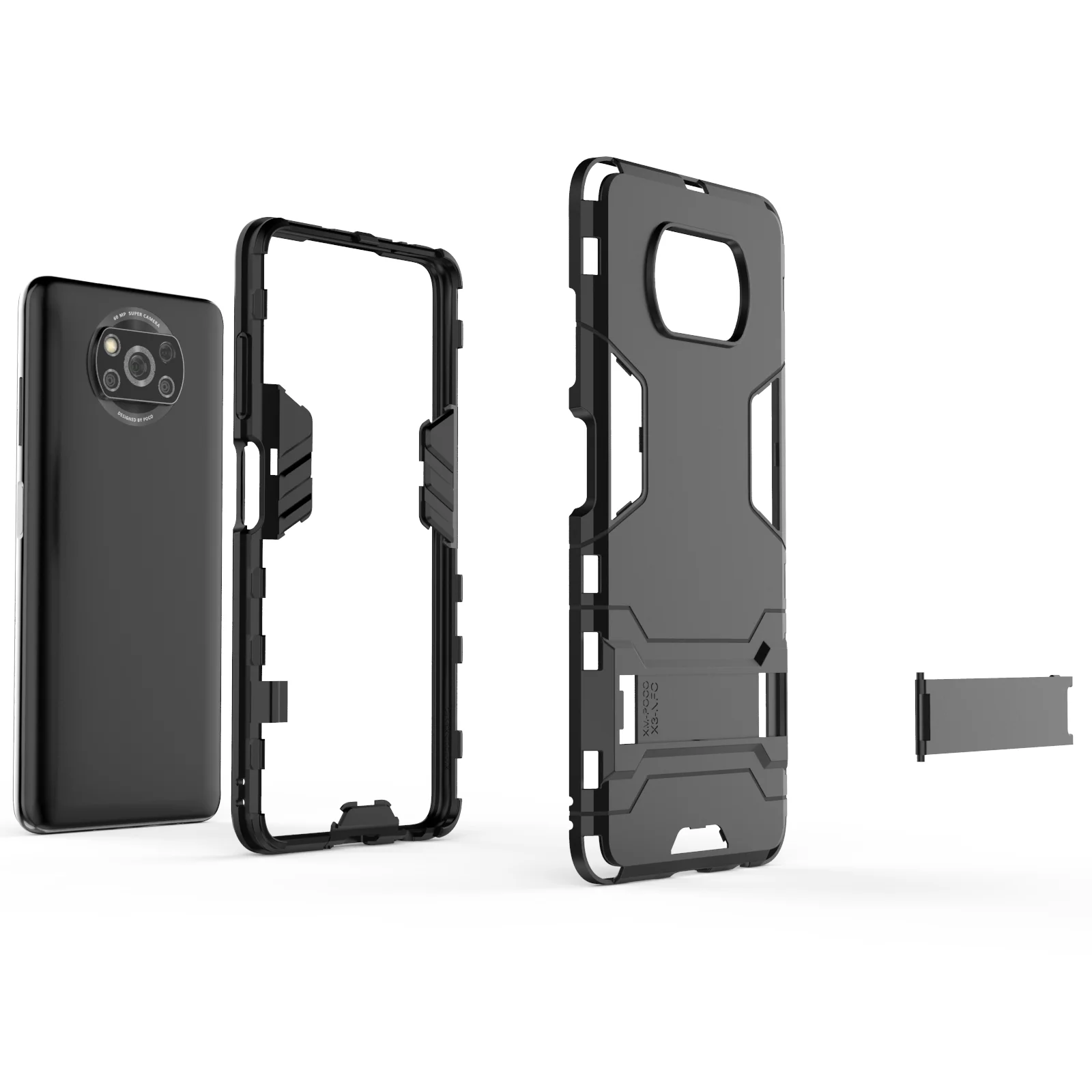 Kickstand чехол для Xiaomi poco x3 NFC Mi 9 10 CC9 Note Pro Lite Redmi 9s 8 8T 7 K20 K30 Max противоударный защитный