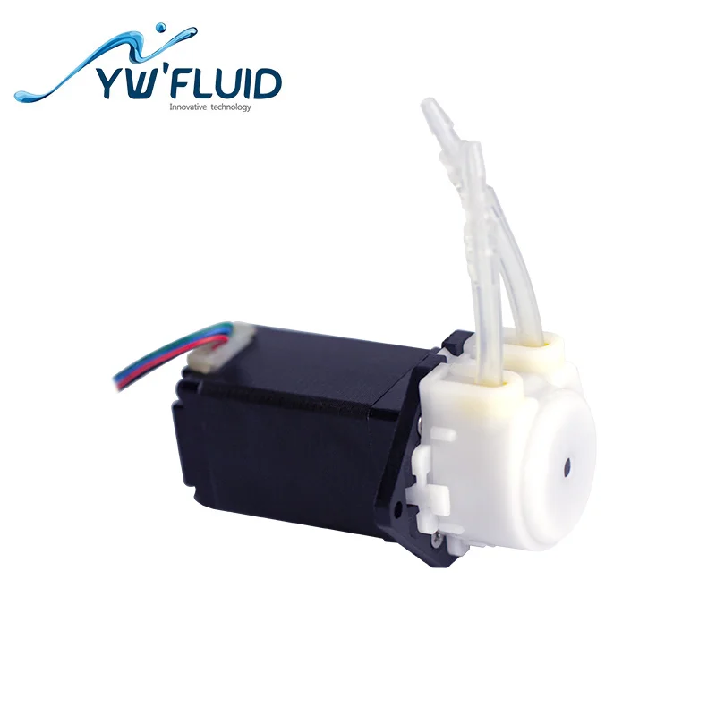 YWfluid Высокое Качество Микро перистальтический водяной насос с 12В/24В шаговый