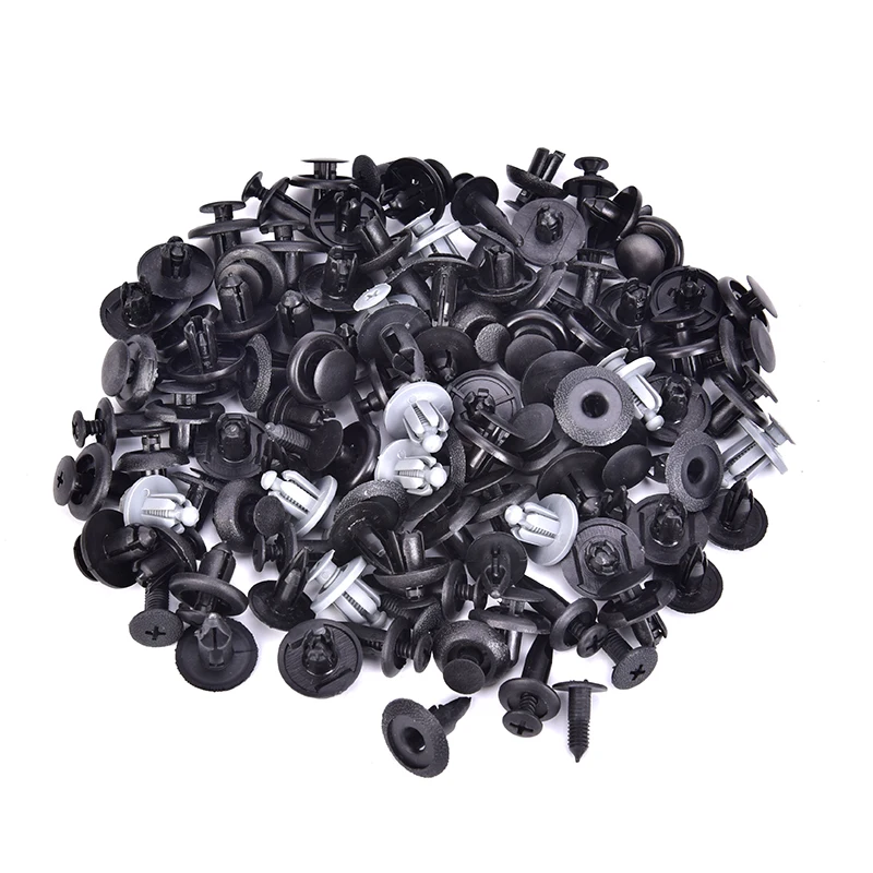 

100pcs Car Fastener Screw Rivets Clips Kit Mixed Plastic New Auto Bumper Fender Trims Fastener Screw Rivets Clips