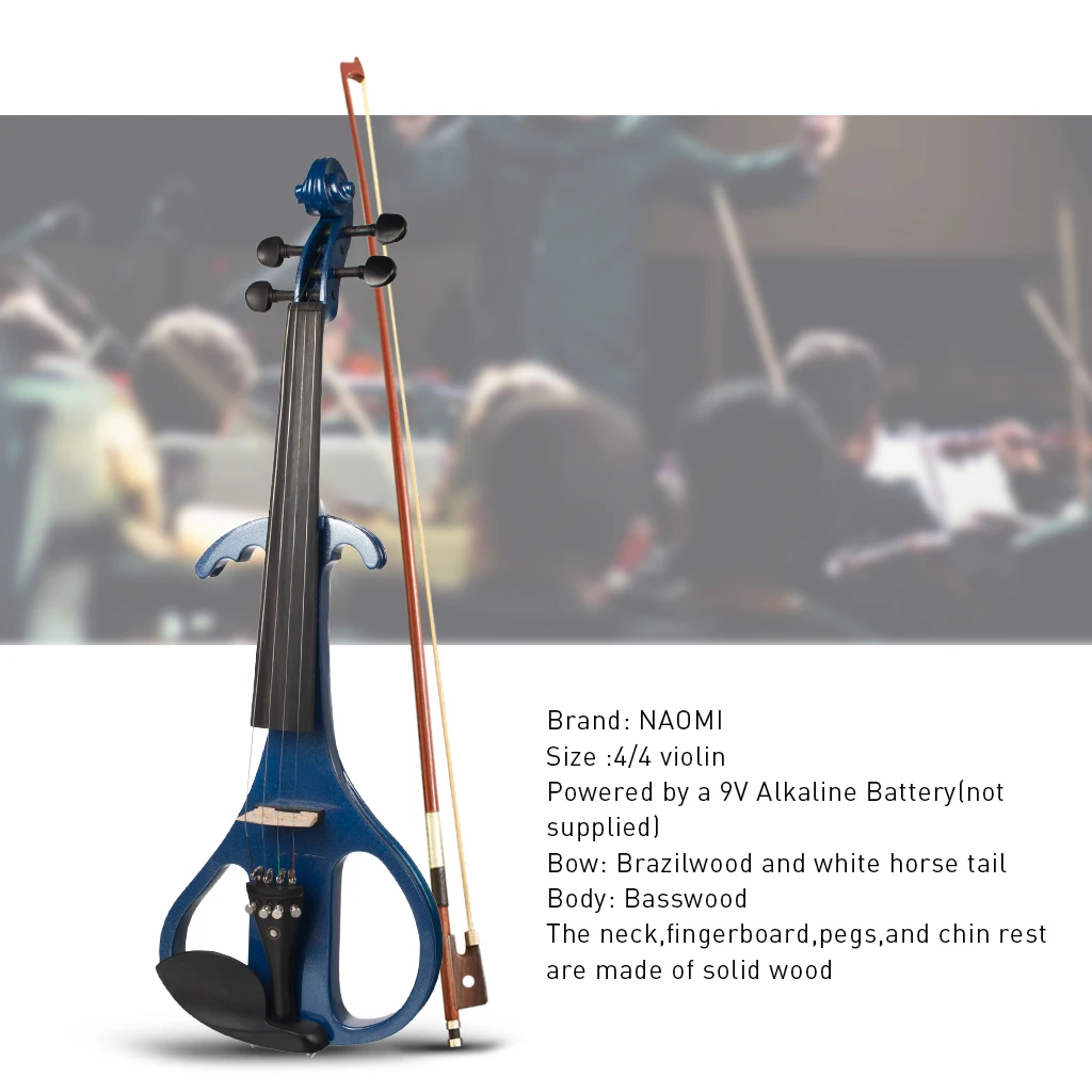 NAOMI электрической скрипке комплект (ДВП) древесноволокнистой Тихая СКРИПКА Tailpiece