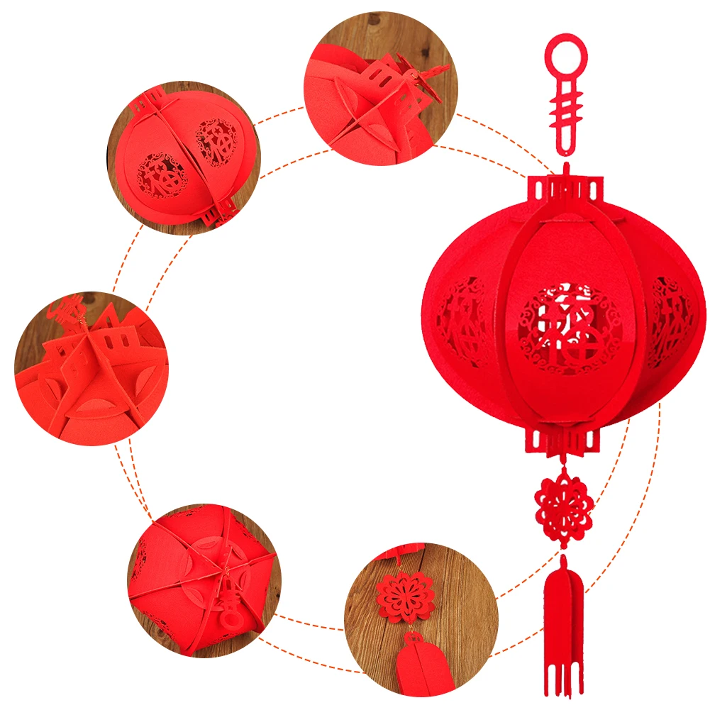 Комплект из 2 предметов китайский Весенний фестиваль и праздник бумажный фонарик