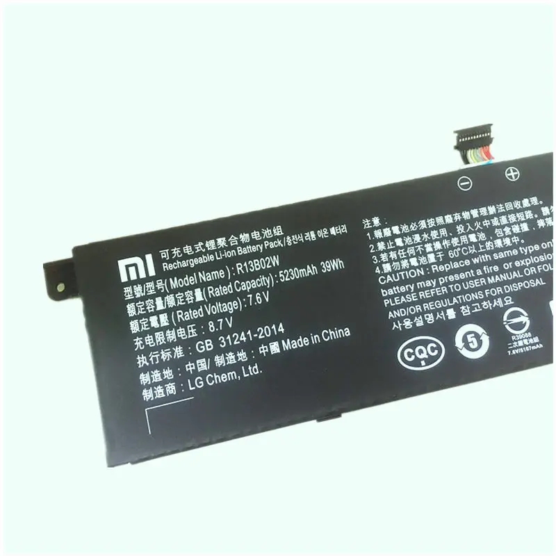 Новый оригинальный запасной литий ионный аккумулятор для ноутбука Xiaomi Mi Air 13 3