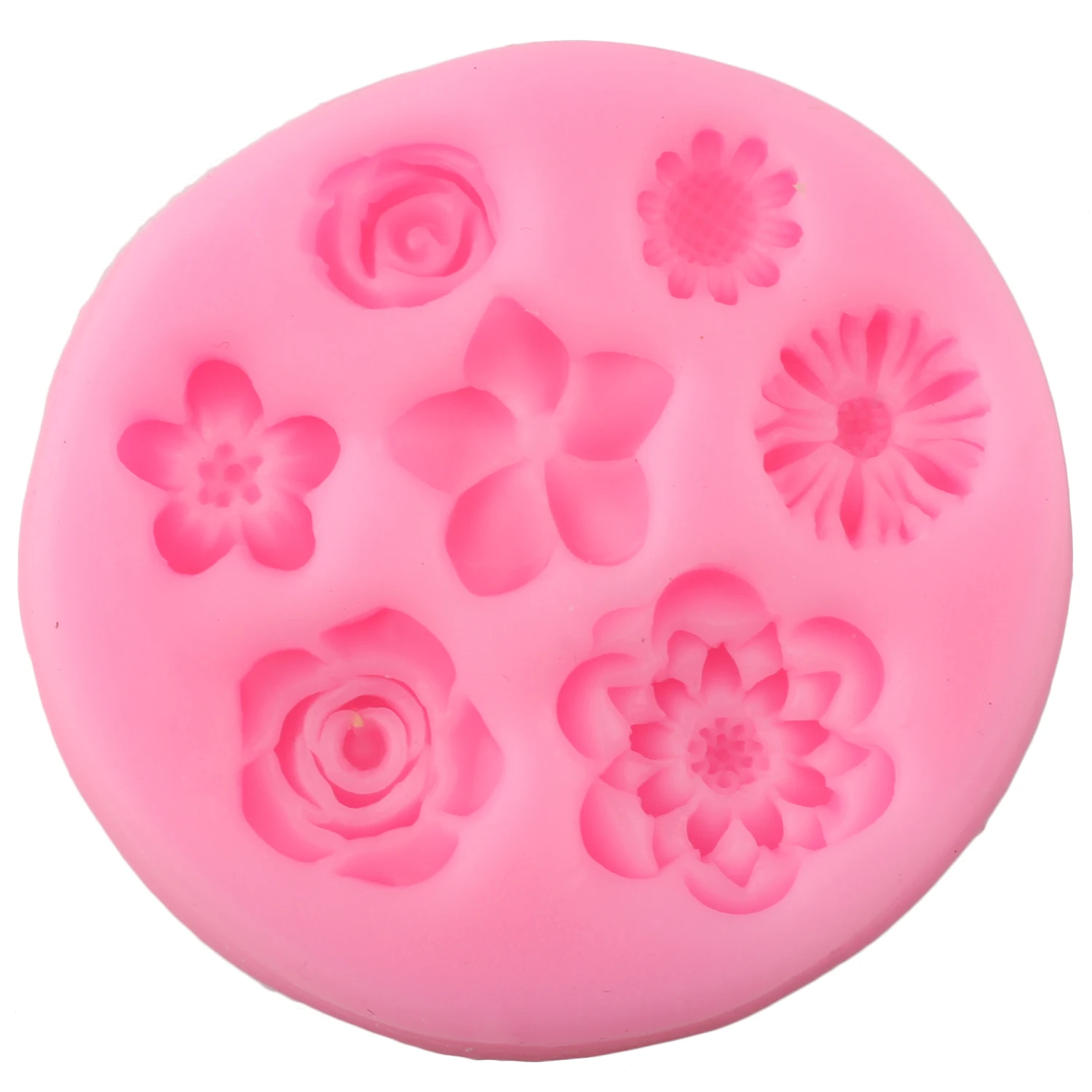 Роза цветок Дейзи силиконовые формы DIY вечерние Топпинг для кексов инструменты