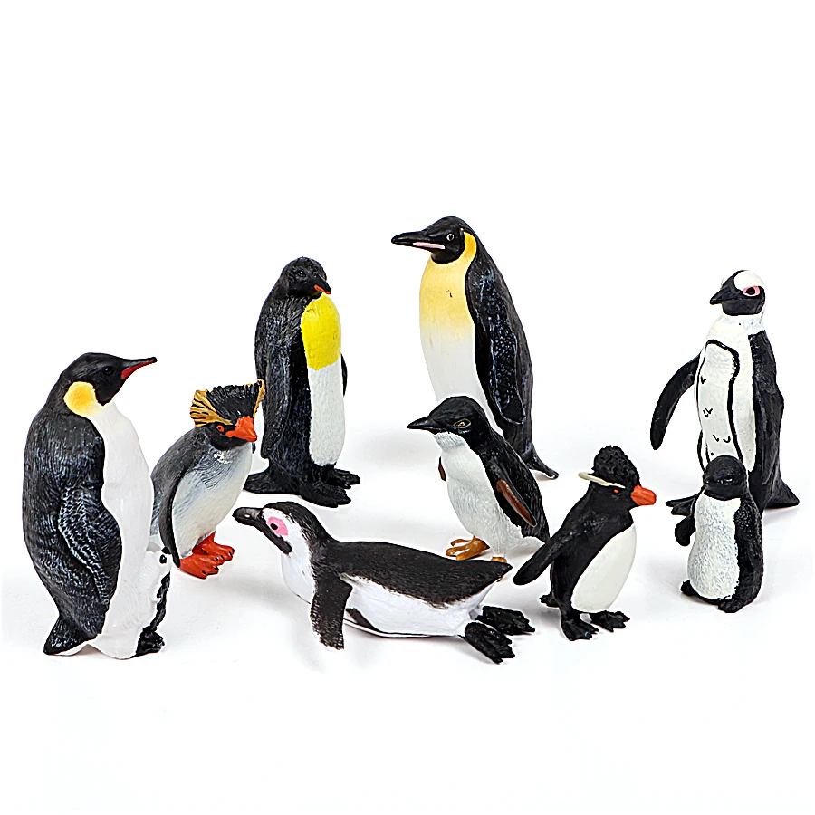 

Action figures South Pole Animal Penguins Simulation Animals Models Plastic Figurine Penguin Family Farm Animal For Children Toy