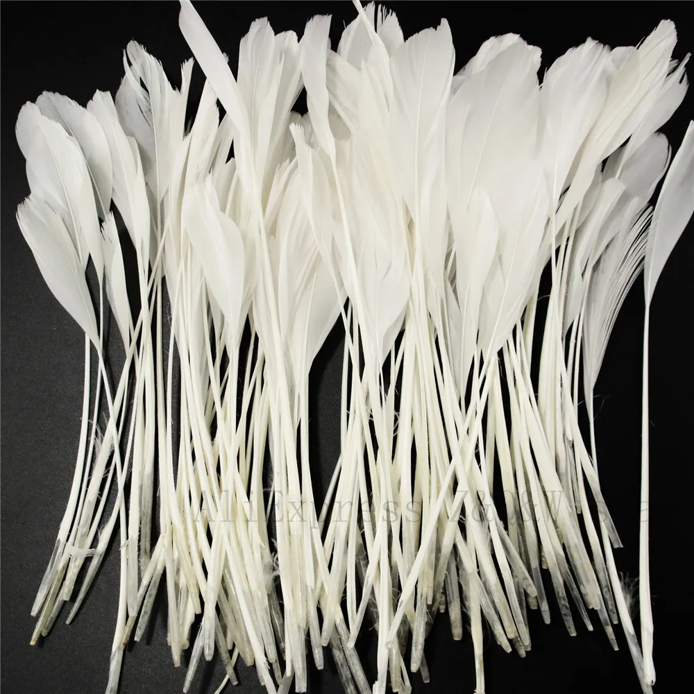 Натуральный 15-20 см (6-8 дюймов) гусиное перо слеза голова окрашенный цвет 10 шт DIY