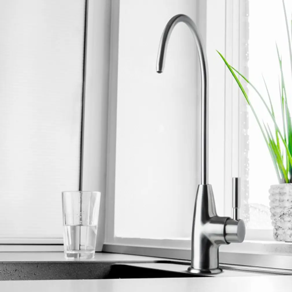 

Stainless Steel Kitchen Rotatable Spout Single Handle Sink Faucet Tap Chrome Reverse Osmosis Drinking Water Filter
