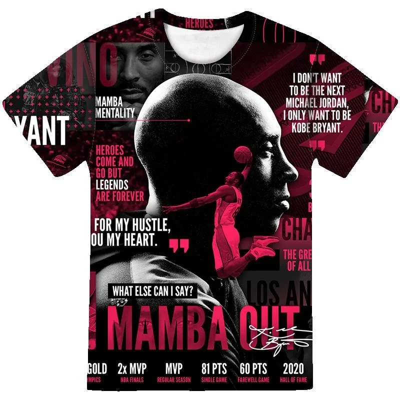 

T-Shirt 2021 funny 3d basketball star graphic t-shirt summer fashion men's clothes short sleeve men's t-shirt oversized shirt