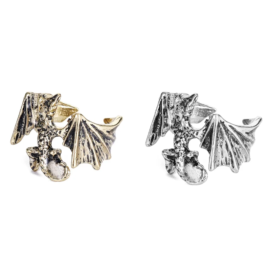 Винтажное Открытое кольцо в виде дракона стиле панк|Кольца| |