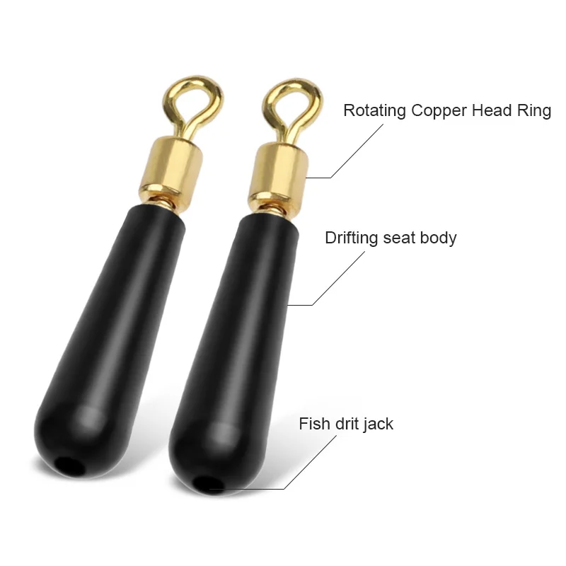 50pcs Drift Fishing Floats Seat Copper Head Rubber Bobber For Led Fishing Float Rotation Buoy Seat Fishing Tool Accessories