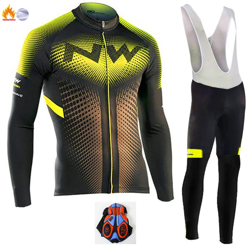 Джерси для велоспорта Pro Team NW Ropa Ciclismo Hombre триатлон, Велоспорт Комплект MTB велосипедная одежда Northwave велоспорт комбинезон комплект - Цвет: Winter Cycling Suit