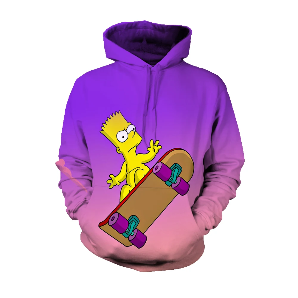 simpsons hoodies 15 Г. Mr. Q на заказ осень зима Симпсоны рисунок толстовки модный бренд черный Рисунок Симпсоны Толстовка мужская Толстовка - Цвет: simpsons hoodies 15