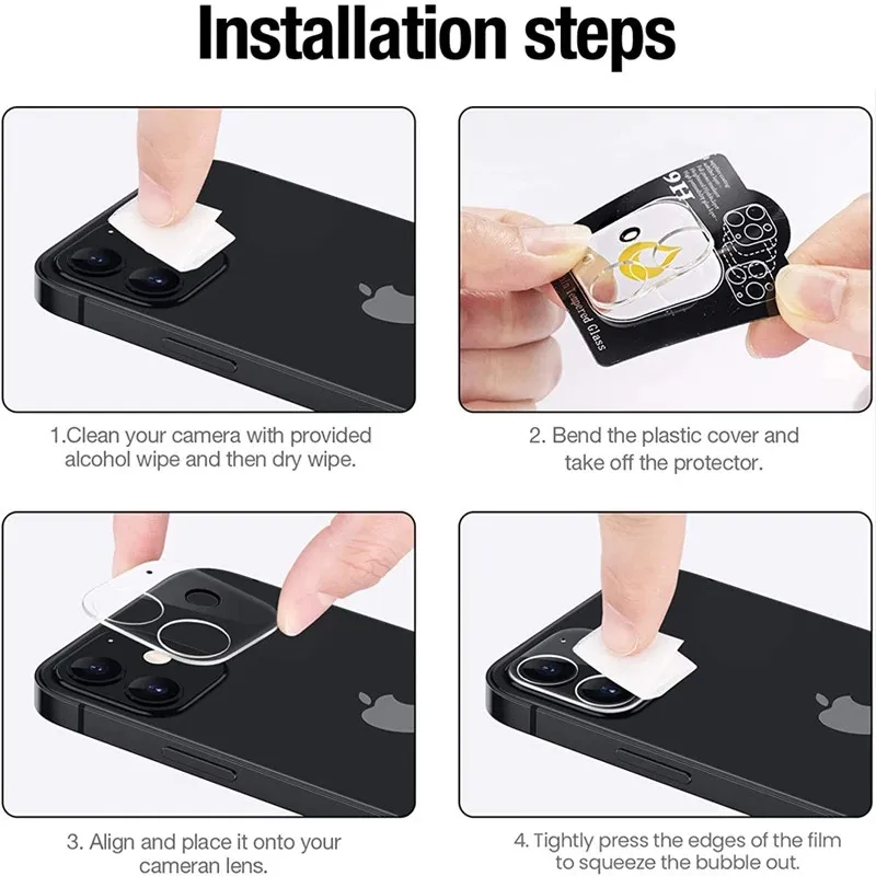 50PCS 2022 New Back 3D Camera lens Tempered Glass For IPHONE 14 13 12 11 pro max 13 12 mini screen protector film