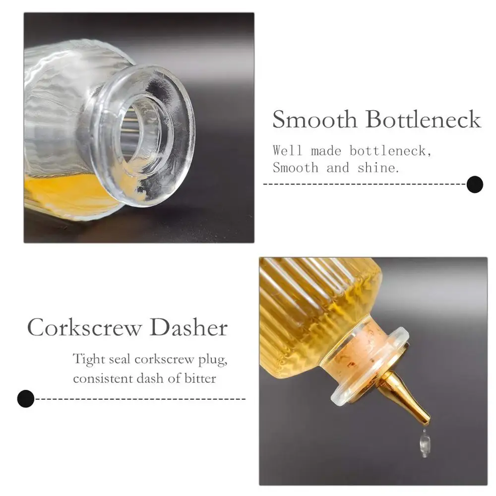 Римская колонна горькая бутылка для коктейлей 140 мл стеклянная Dahs стандартная