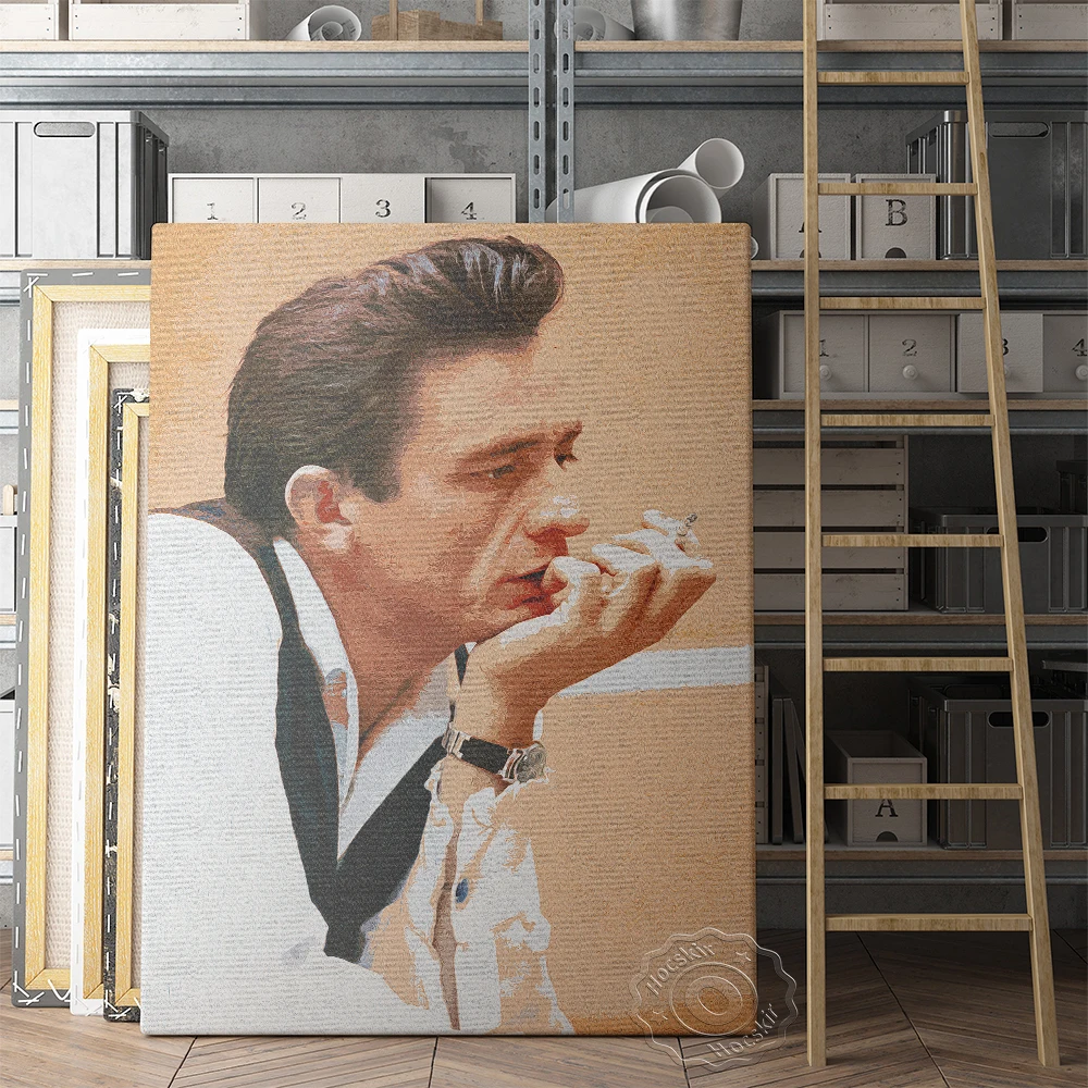 

Johnny Cash American Musician Poster, Country Music Lover Collect Prints Art, Singer Wall Picture, Star Johnny Cash Wall Decor