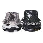 Новинка 2021, рыбацкая шляпа с черным коровьим принтом, двусторонняя Рыбацкая шляпа, мужская и женская шляпа с короткими полями, летняя шляпа для рыбалки в стиле хип-хоп