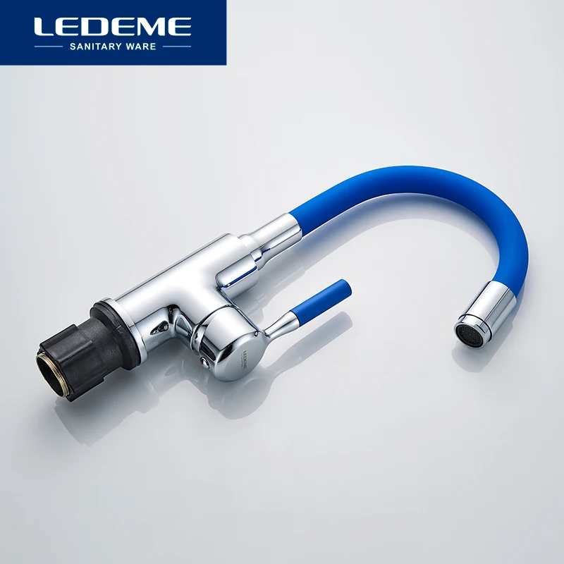 Смеситель для раковины в ванной LEDEME крепление на раковину одно отверстие