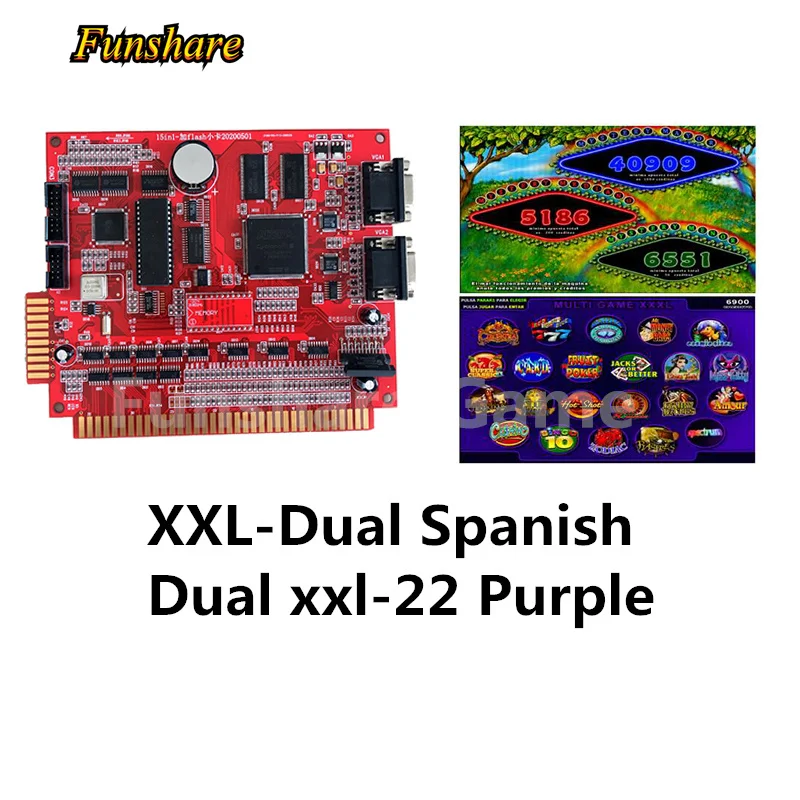

3D Vertical Dual Screen Video Slot Game Machine Spanish Dual XXL-22 Purple