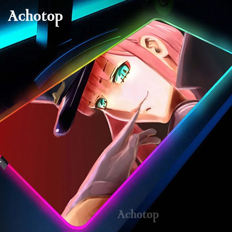 

Zero Two Darling In The Franxx RGB Mouse Pad Gaming Mouse Pad Gamer Large Anime Mousepad Backlit Mause Carpet 900x400 Desk Mat