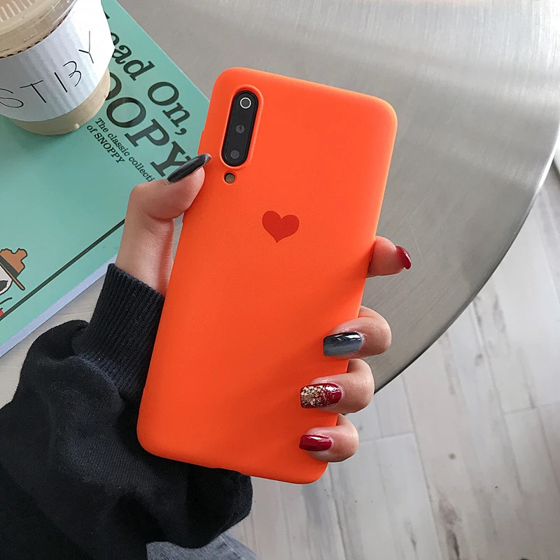 Мягкий ТПУ силиконовый чехол ярких цветов с сердечками для Xiaomi mi 9 8 SE A1 A2 Lite Red 6 6A