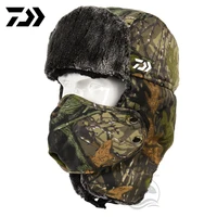 2021 new winter aviator cap men russian fishing catcher hat outdoor thick warm windshield ski hat with mask and neck guard