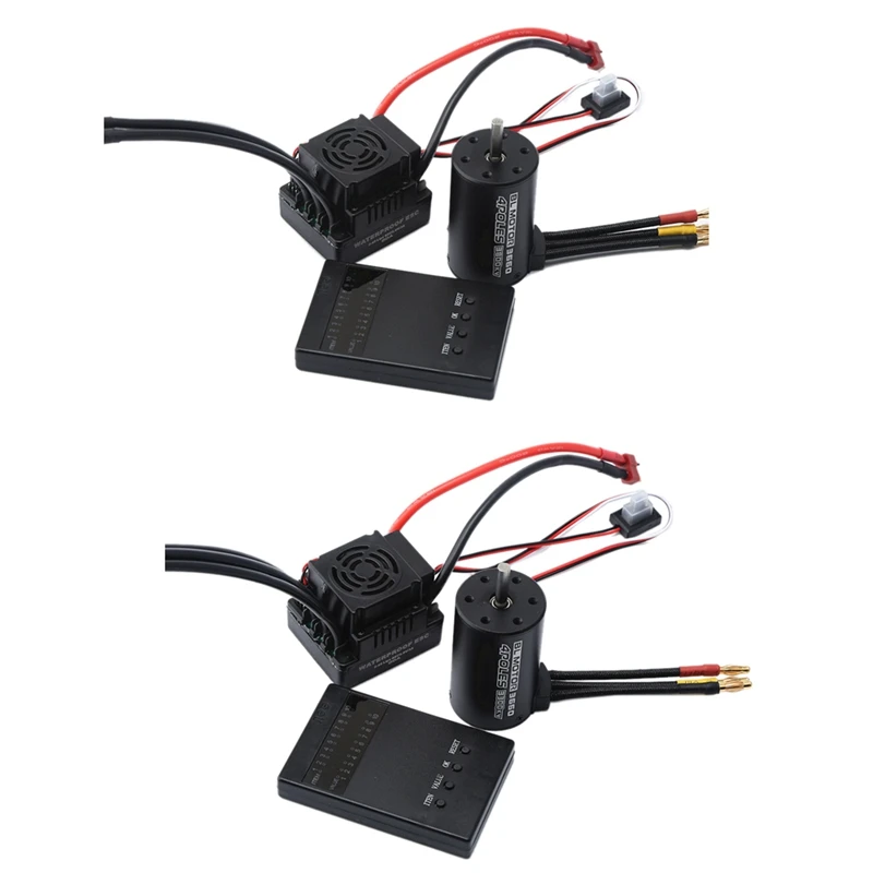 

Водонепроницаемый бесщеточный двигатель 3660 80A ESC Комбинированный набор для 1/8 RC Car Truck