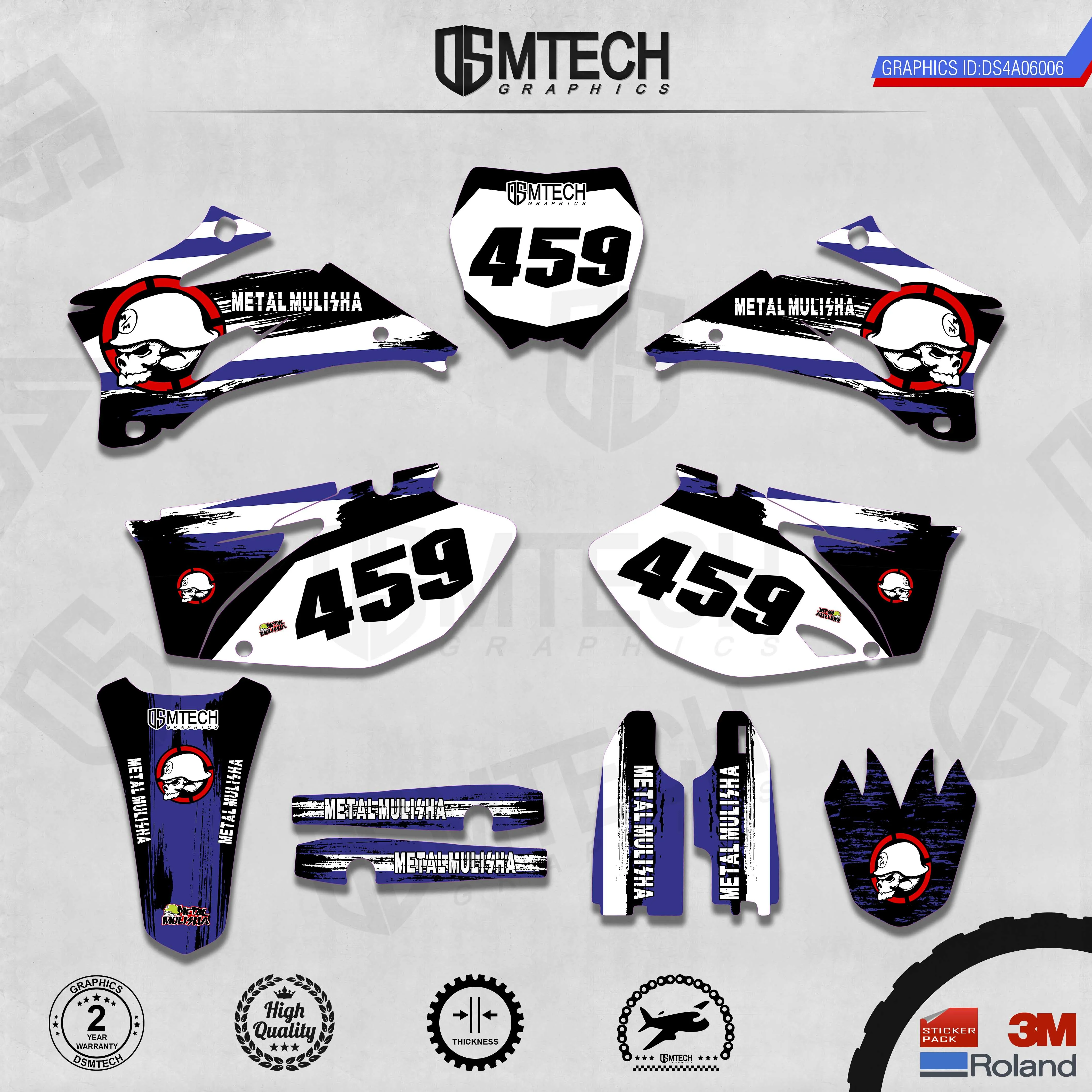 DSMTECH Customized Team Graphics Backgrounds Decals 3M Custom Stickers For  06-09 YZF250-450  07-14 WR250F  07-11WR450F  006
