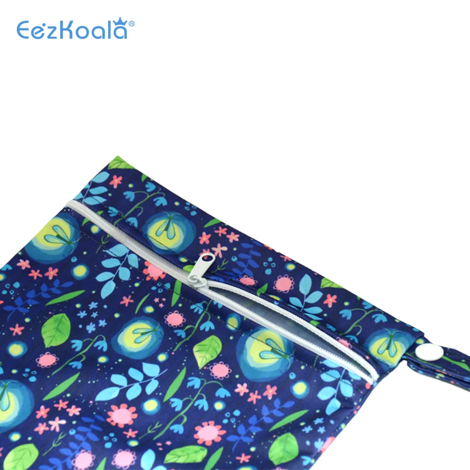 EezKoala-Mini bolsa h&uacute;meda para pa&ntilde;al de tela para beb&eacute;, bolsa para almohadillas menstruales de 18x25cm, impermeable, Reusable y lavable-2