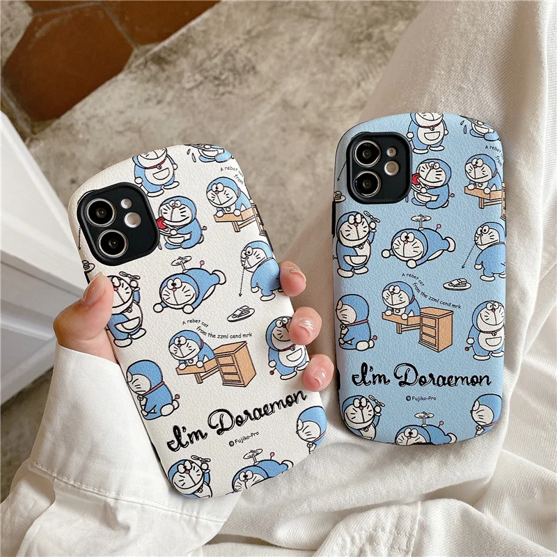 

Doraemon creative couple mobile phone cover for iPhone12mini/12promax/11pro/xr/xs/xsmax/8plus/7p cute cartoon mobile phone case