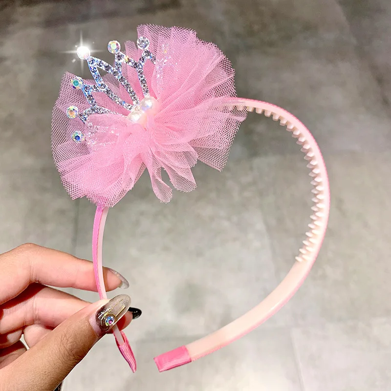 Новинка милый ободок для волос с жемчужинами стразы корона украшение подарок