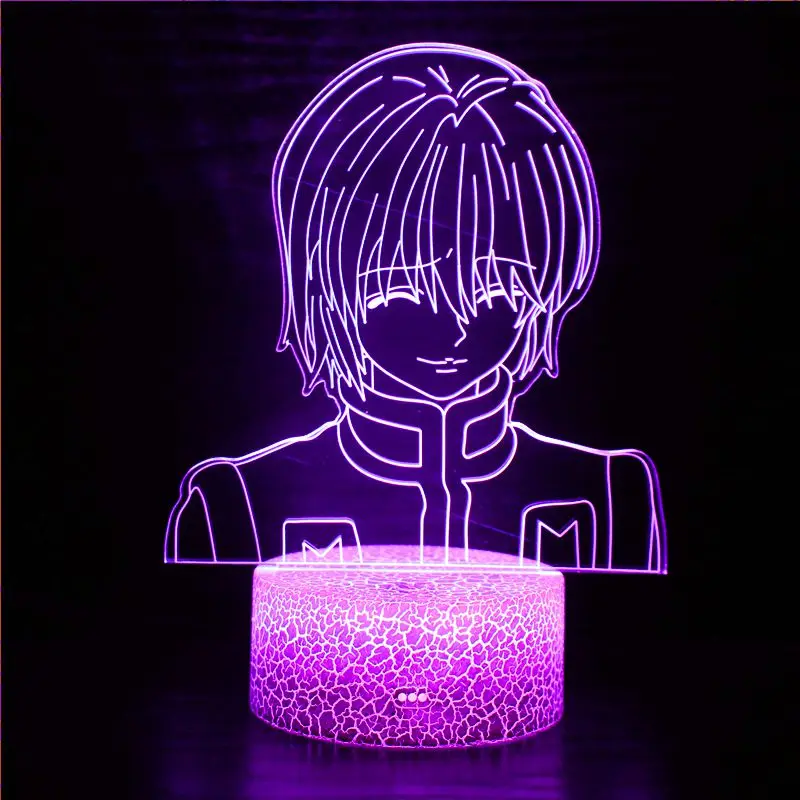 Акриловый ночник с персонажами Kurapika 3D Аниме подарок Hunter X лампа