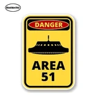 Автомобильный Стайлинг, опасная зона 51, виниловый деколь отражающий, водонепроницаемые оконные аксессуары, 13 см x 8 см