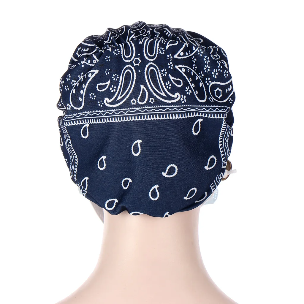 

2021 fashion button imitation cashew flower base cap, turbans for women, crystal hemp multicolor turban cap, chemotherapy cap