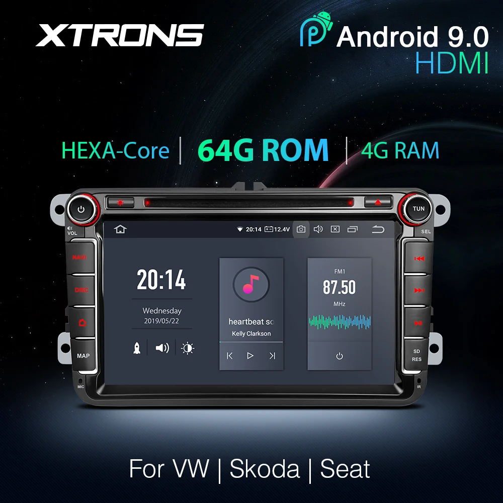 XTRONS PX6 64 Гб ПЗУ Android 9,0 автомобильный стерео радио dvd-плеер HDMI для Фольксваген Гольф Passat Touran Tiguan для Skoda для сиденья