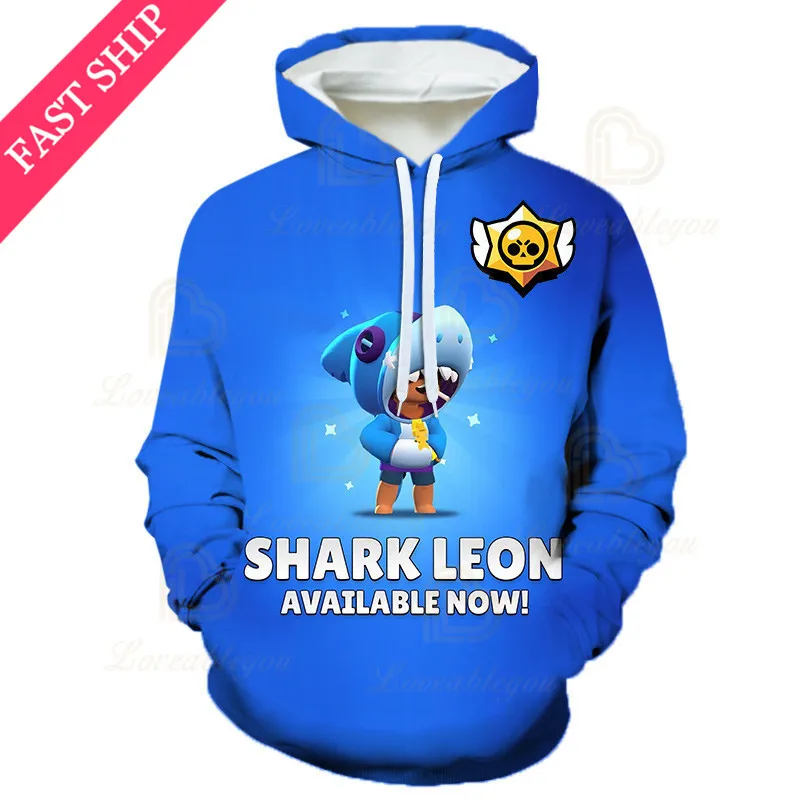 

Browlers Shooting Game PRIMO 3D Hoodie Boys Girls Cartoon Tops Teen Clothes Shark and Star, 6 To 19 Year Kids MAX Sweatshirt