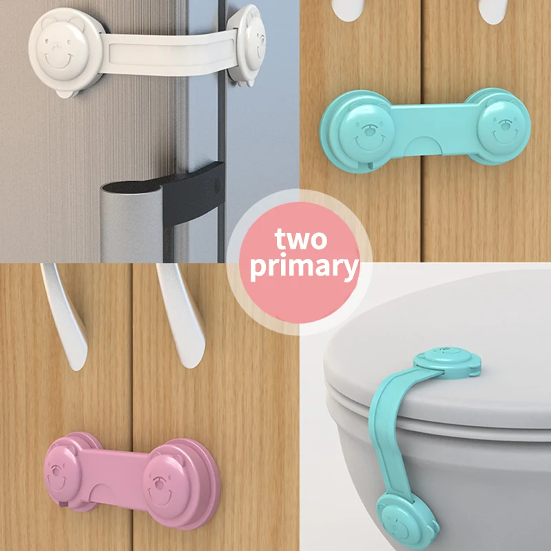 

10 PCS Children's safe drawer lock door lock cabinet baby cabinet refrigerator lock protection safety clasp lock clasp hand